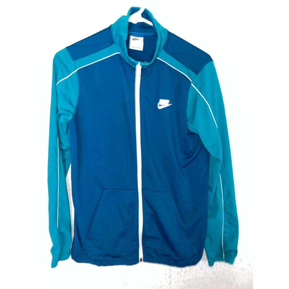 Nike Jacket Boys Youth XL Training Full Zip Blue Colorblock Track Gym Sport